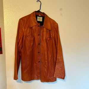 Wilson L Orange Leather Jacket